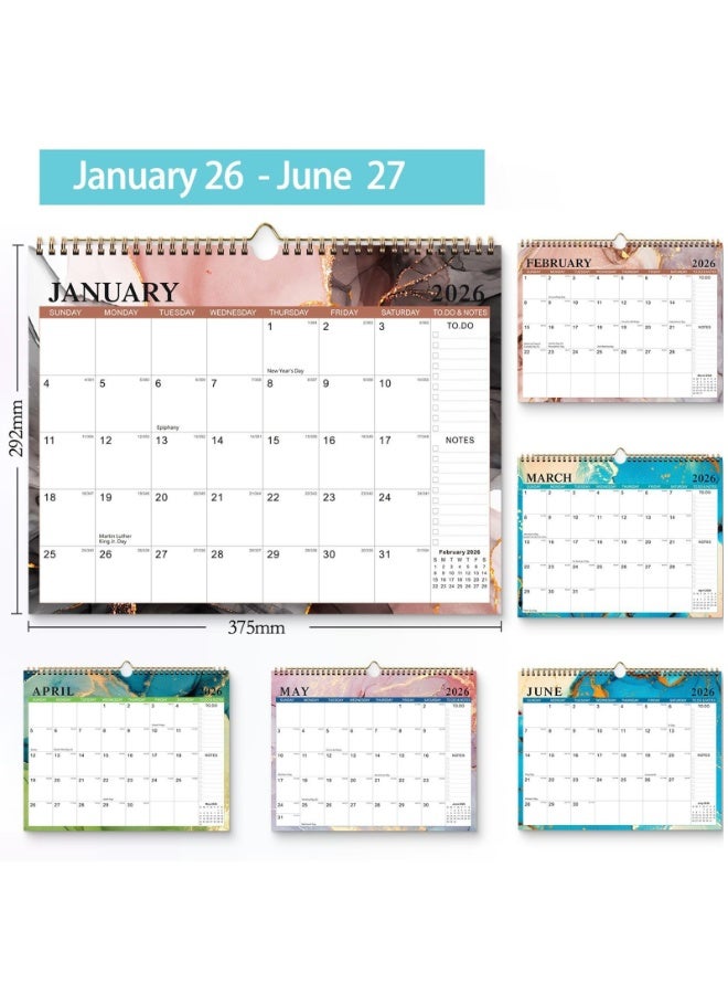 2026-2027 Calendar - Wall Calendar from Jan. 2026 -Jun. 2027, 18-Month Desk/Wall Calendar, Family Weekly Planner 14.8" x 11.5" Hanging Calendar for Planning and Organizing (2026 White) - Image 3